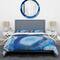 Designart 'Blue Agate Geode' Mid-Century Modern Bedding Set - Duvet Cover & Shams